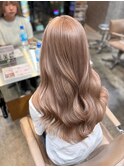 原宿ミルクティーベージュケアブリーチミディアムレイヤー