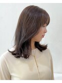 ミルクティーブラウンベージュ透明感レイヤーカット