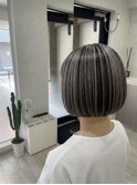 アンブレラカラー/ホワイトグレー/白髪ぼかし