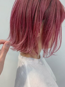 テトヘアー(teto hair) bob(切りっぱなしボブ、くすみピンク、チェリーレッド)