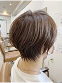 ○ミルクティーグレージュ×くびれショート