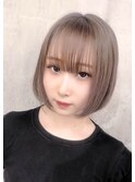 【MIRAC町田店河原崎】ミルクティーベージュショート