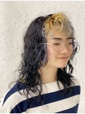 ハッシュカット×バングカラー×ダブルワインド
