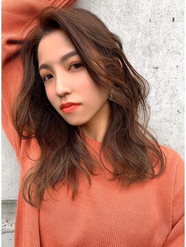 リアンヘアー(Lian hair) デジタルパーマで朝の時短スタイル/大人セミロング