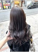 モーヴブラウン 透明感カラー 伸ばしかけヘア【坂根】