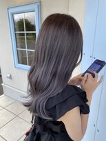 ニコ ヘアリラクゼーション(Nico hair relaxation)&nbsp;ブルー系カラーロング大人かわいい20代30代ナチュラルくびれヘア