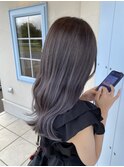 ブルー系カラーロング大人かわいい20代30代ナチュラルくびれヘア