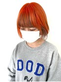 【LABEL】オレンジ サマー インナーカラー