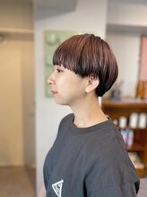 アンドチル 渋谷(AND CHILL)&nbsp;マッシュショート/ピンクベージュ/アンブレラカラー　渋谷