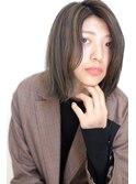 外ハネミディアムは自然なハネと前髪が決め手 やまだ☆