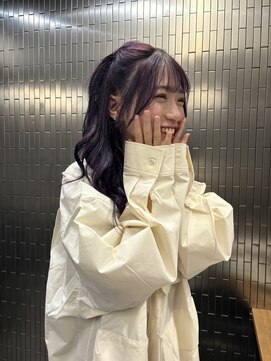 ボアップ(boappu) #パープルカラー#Wカラー#ダークパープル#ミディアムヘア