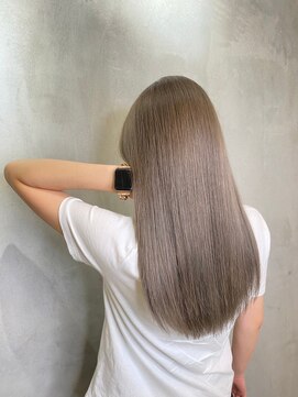 アンダーバーホワイトモデ 河内長野(_WHITE mode) 透明感カラー★ダブルカラーブリーチミルクティーベージュ