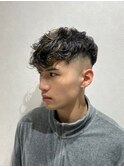 ソフトモヒカン/波巻パーマ/ニュアンスデザイン