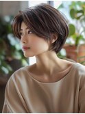☆オリーブグレーココアベージュ小顔クラゲヘアー/黒髪/髪質改善