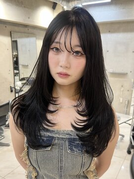 サイン 渋谷(SIGN) 韓国ヘアーハッシュカットレイヤーカットグレージュブリーチ無し