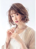 レイヤーカット/ウェットヘア/オリーブベージュ