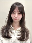 韓国風/レイヤー/小顔/前髪カット/髪質改善/グレージュ/透明感
