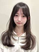 アンカーバイナチュラル(anchor by natural)&nbsp;韓国風/レイヤー/小顔/前髪カット/髪質改善/グレージュ/透明感