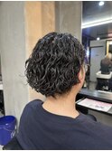 メンズボブパーマ　M
