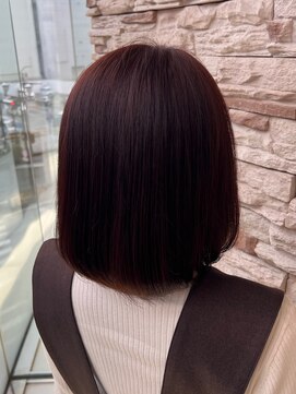 レナークアリア(LENAHC ARIA) ナチュラル大人可愛いボブピンクブラウンカラー