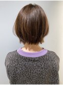 赤羽駅近美容室シェノン2025年大人気くびれボブルフベージュ
