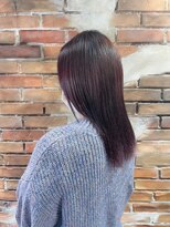 ヘアメイク エンデュー(hair make EnDeux) ツヤツヤボルドーカラー