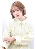 20代30代40代 ハイトーン くびれヘア ミニボブ 小顔ヘア