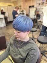 クラウドヘアー CLOUD HAIR&nbsp;ブルーカラーペールブルー水色カラーブルーシルバーハイトーン