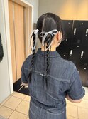 ヘアアレンジ/タイトヘア/結婚式/ライブアレンジ
