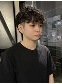 【橋本嶺】ツーブロックマッシュアップバング感ショートパーマ