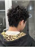 スパイキーショートピンパーマ