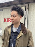 【星篤志】スパイキーショートツイストピンパーマアップバング