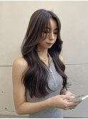 Wカラーグレージュ顔周りカット韓国ヘア【横浜】