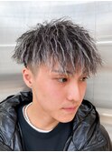 ツイストマッシュホワイトメッシュパイルツイストパーマ