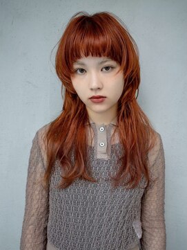 ギークス(GEEKS) 【GEEKS渋谷】ミディアムレイヤー/ウルフ/20代30代/ワンブリーチ