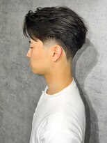 ホーミーズ 横須賀中央店(homies)&nbsp;マッシュ フェードカット 束感 黒髪 まゆ毛カット ビジネスヘア