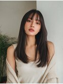 モテ髪シースルーバング×ナチュラルストレート