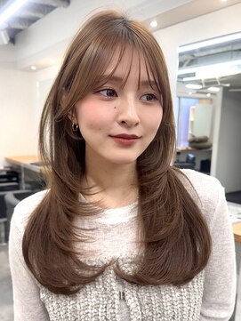アビー 福岡天神(ABBEY) ロングヘアレイヤーカット前髪カット髪質改善トリートメント