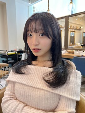 ロンドアベニール 北千住(Lond avenir) レイヤーボブ/ミルクティーベージュ/髪質改善/顔周り/北千住