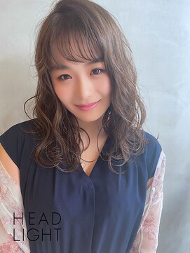 ソーエン バイ ヘッドライト 釧路若松店(soen by HEADLIGHT) 大人かわいいベイビーバングゆるふわフェミニンカール