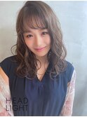 大人かわいいベイビーバングゆるふわフェミニンカール
