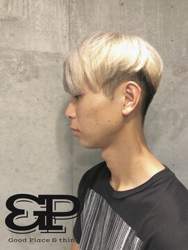 グッドプレイスアンドシング(Good Place&thing) メンズ刈上げホワイトマッシュ
