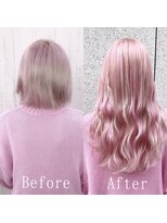 あるじゃんすー 天神店&nbsp;ミルキーピンク#シールエクステ#ナチュラルピンク#小顔ヘア#天神