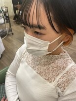 ベレッタ 枚方店(veretta.)&nbsp;yellow orange× short black/担当：ばば/イヤリングカラー/小顔