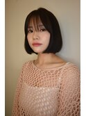 韓国風ボブ×シースルーバング