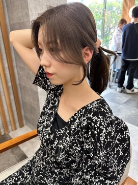 ボタン シブヤ(VOTAN SHIBUYA) 韓国ヘア/結んだ時の後毛/顔まわりカット/流れ前髪