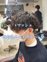 コワファーストナガサキシャンプーボーイ(COIFF1RST NAGASAKI SHAMPOO BOY)&nbsp;vマッシュ×波巻きスパイラルパーマ