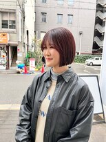 カフ(CAF)&nbsp;CAF FUKO ピンクブラウン/切りっぱなしボブ/美髪/大阪/心斎橋