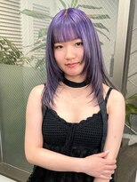 レコ 渋谷(LECO) フェイスレイヤーカットハイトーンパープルローライトカラー