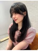 韓国ヘア/顔まわりカット/フェイスレイヤー/ロングレイヤー